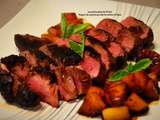 Magret de canard aux dés de melon et figues