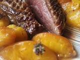 Magret de canard aux pêches (ou nectarines)