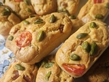 Mini‑cakes salés jambon, olives, tomates cerises & pistaches