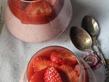Mousse aux fraises au lait concentré