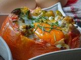 Œuf cocotte en nid de tomate et ratatouille