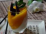 Panacotta à la crème de coco et mangue