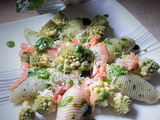 Pâtes conchiglie au chou romanesco et pistou d'alliaire