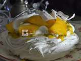 Pavlova individuelle coco mangue passion