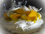 Pavlova individuelle coco mangue passion