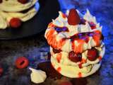 Pavlovas individuelles aux framboises