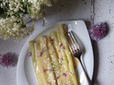 Poireaux Crayons, Vinaigrette à la Fleur de Sureau