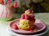 Religieuse Pinky à la framboise pour Octobre Rose