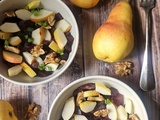 Salade betterave, poire & noix