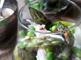 Salade d'effeuillée d'aile de raie et ses légumes du printemps