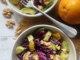 Salade hivernale vitaminée : chou rouge, avocat, orange et noix pour faire le plein d’énergie