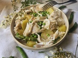 Salade tiède d’aile de raie aux légumes verts & pommes de terre nouvelles
