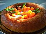 Savarin aux abricots et basilic