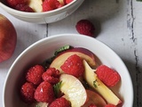 ✨ Soupe glacée aux nectarines, framboises et menthe du jardin – l'élégance fruitée de l'été