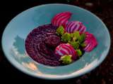 Soupe violette au chou rouge