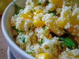 Taboulé jaune, à la tomate ananas, poivron jaune et maïs