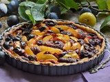 Tarte bicolore aux 2 prunes