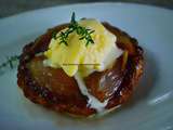 Tarte tatin d'échalotes et glace au thym