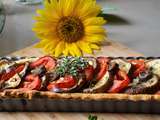 Tarte végétarienne à la tomate et aubergine