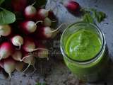 Tartinade verte de fanes de radis, façon pistou du pauvre