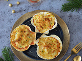 Coquilles aux noix de Saint Jacques et crevettes