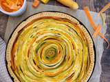 Tarte spirale carottes et courgettes