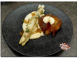 Aspics aux œufs mollets, asperges et mayonnaise mousseline