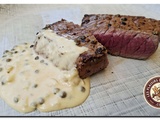 Pavé de bœuf aux poivres cuit à la plancha