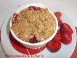 Crumble aux fraises, amandes et chocolat