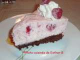 Gâteau mousse aux framboises (avec base chocolatée)