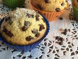 Muffins à la noix de coco et aux pépites de chocolat