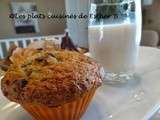 Muffins aux bananes et aux brisures de chocolat