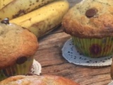 Muffins aux bananes et aux pépites de chocolat