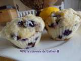 Muffins aux bleuets et gingembre frais