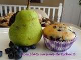 Muffins aux bleuets et poire