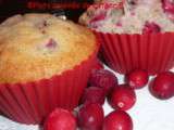 Muffins aux canneberges  et aux noix