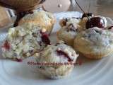 Muffins aux cerises et chocolat blanc