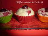 Muffins aux framboises et cerises