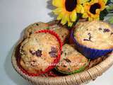 Muffins courgettes et aux morceaux de chocolat noir