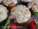 Muffins fraises et rhubarbe