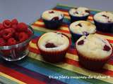 Muffins marbrés au gâteau au fromage et aux framboises