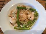 Risotto aux crevettes et asperges