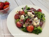 Salade de brocoli et fraises, sauce crémeuse