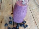 Smoothie aux bleuets et aux flocons d'avoine