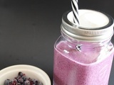 Smoothie aux bleuets et flocons d'avoine