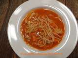 Soupe tomates et vermicelle