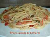 Spaghetti aux tomates fraîches et au basilic