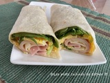 Wrap aux œufs brouillés et au jambon