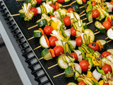 Légumes et viande au barbecue