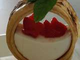 Panna cotta au chèvre et fraises